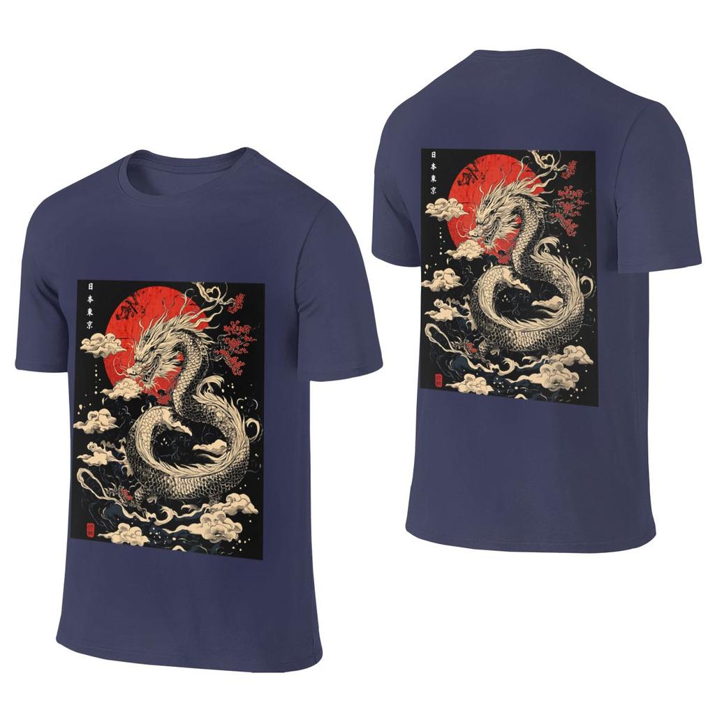 Japanese Aesthetic Dragon Tokyo Japan Fitness Reversible Tshirt Sweet Girl Girlish Feeling Small Patterns Basic Tee
