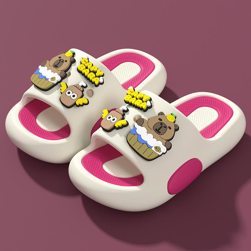 Cartoon children's summer sandals for boys and girls, indoor and outdoor, odor-resistant, non-slip, soft-soled baby bathroom slippers