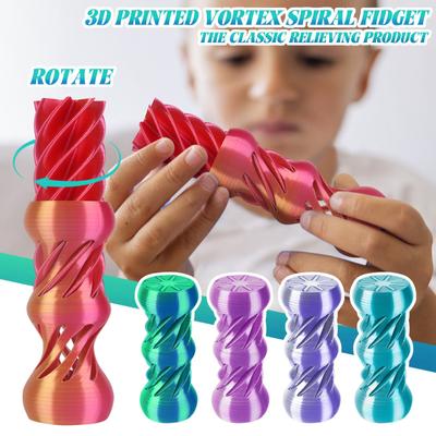 3D-печатная игрушка для декомпрессии, вращающаяся спиральная проникающая скульптура для снятия стресса и беспокойства