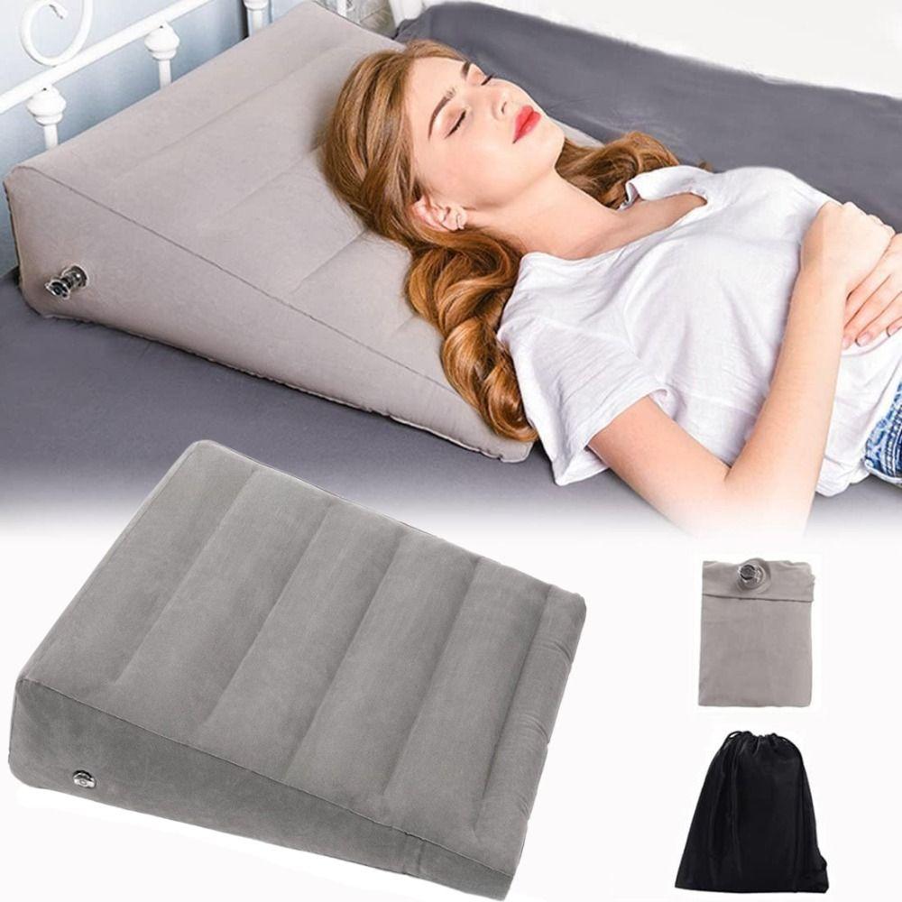 Ergonomic Wedge Pillow Back Support Knee Cushion Elevation Leg Pillows for Travel Camping Sleeping