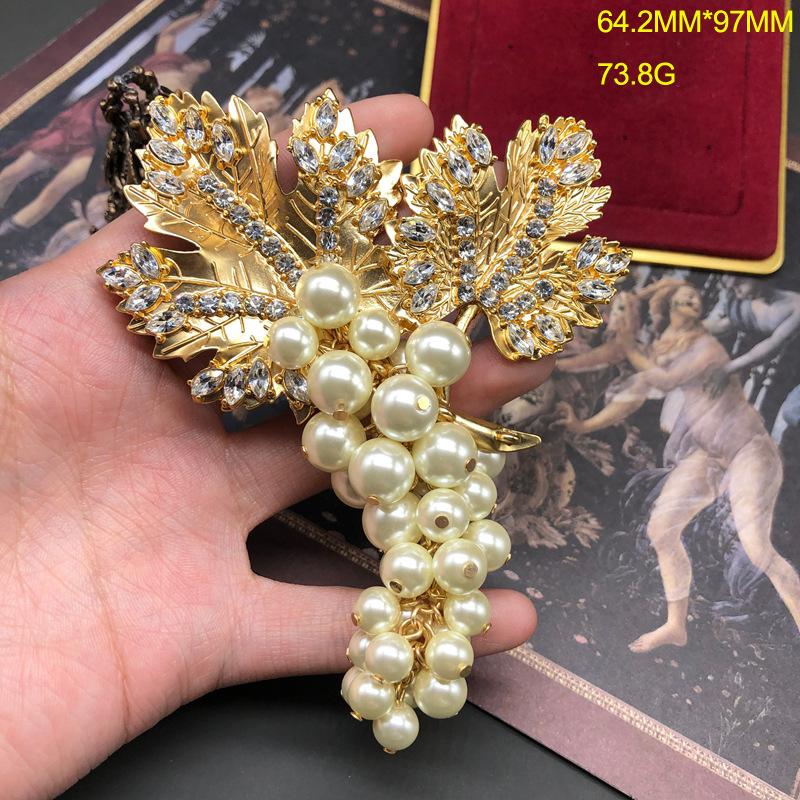 Броши NISHIZAWA Pearls для женщин Гипербола Инкрустированные стразами Винтажные украшения Дворцовый стиль Роскошные модные булавки для платья