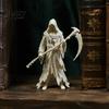 Creepy Collectible Figure Gothic Grim Reaper Figurine, 3D Printed Hooded Statue with Home Decor Sickle, Spooky Robe Decoration for Halloween
