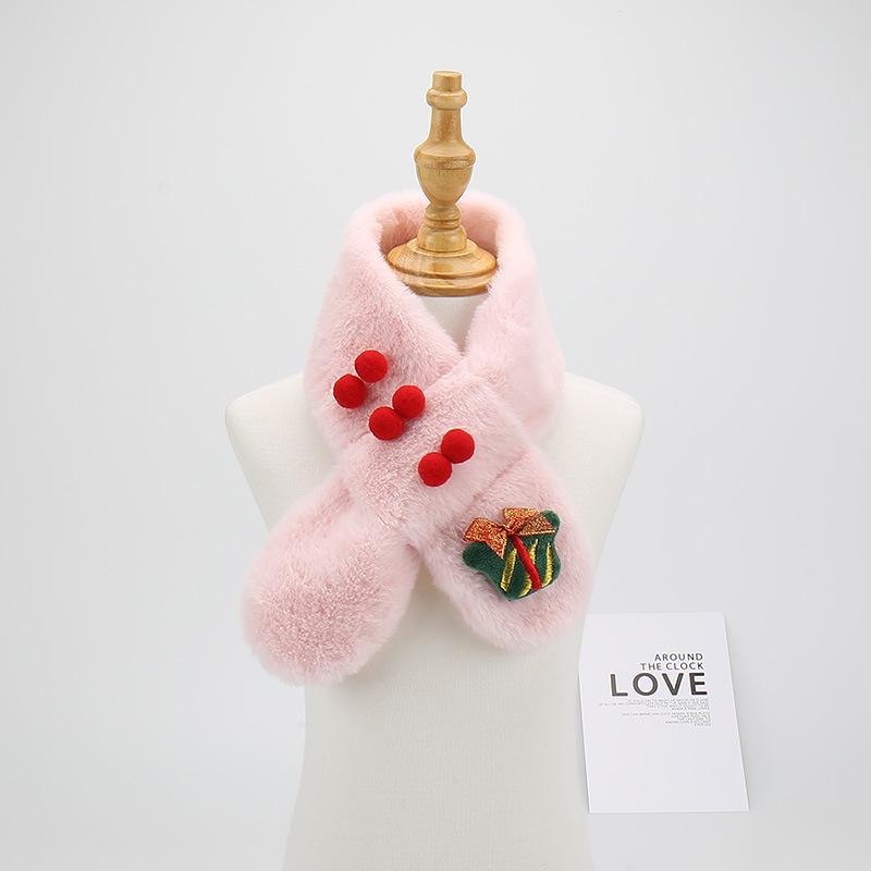 Children's Cute Plush Scarf - Warm Neck Warmer for Boys & Girls, Perfect Holiday Gift