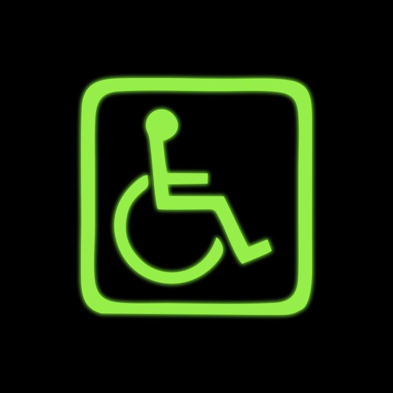 High Quality Disabled Access Car Sticker 13.5cm Handicap Wheelchair Symbol Scratch Resistant Vinyl Decal for Auto Window