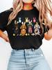 Womens Vintage Dachshund with Bunny Ears TShirt Short Sleeve Round Neck Top Suitable for Spring Summer Fall