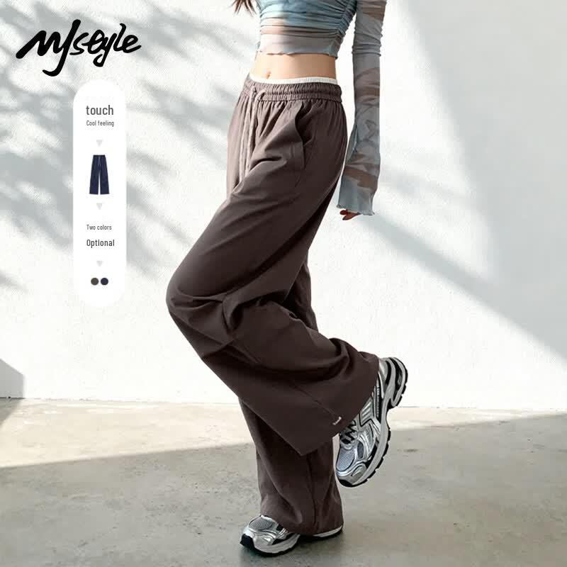 Женские спортивные брюки MJ STYLE с вставками и широкими штанинами