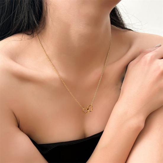 Двойное ожерелье в форме сердца Полое ожерелье с подвеской в форме сердца Цепочка на День святого Валентина День рождения Годовщина