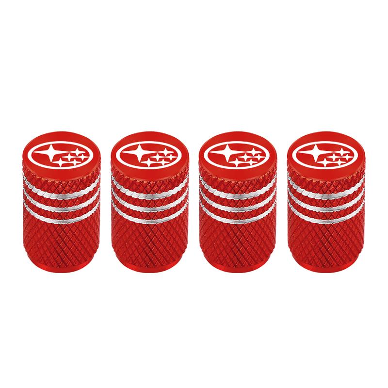 Car Wheel Tire Valve Stems Caps with car Keychain keyrings For Subaru STI Impreza Forester Tribeca XV BRZ WRX Outback X666