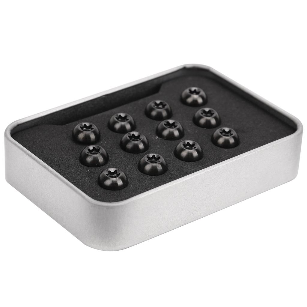 12pcs Bike Disc Brake Rotor Fixing Bolts T25 Bicycle Screws TC4 Titanium Alloy M5 X 10mm Black