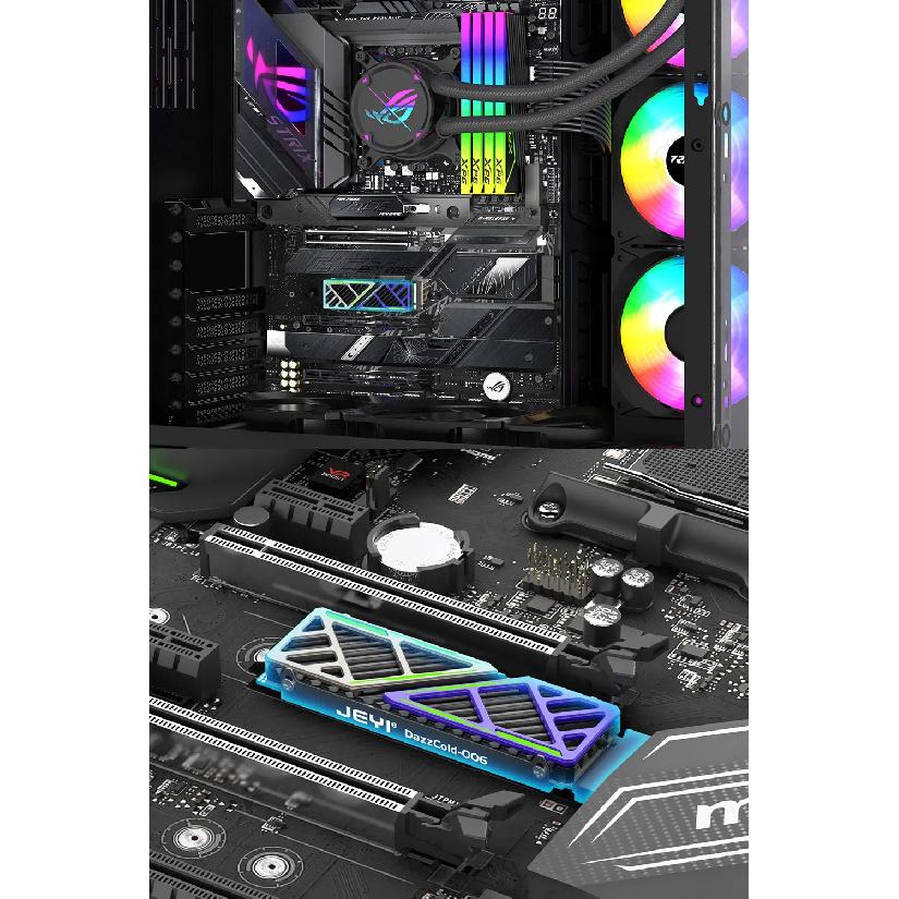 Радиатор для M.2 SSD JEYI 2280 NVME NGFF из магниево-алюминиевого сплава для ПК/PS5, эффективный охладитель с термосиликоновой прокладкой