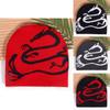 Street Style Knitted Cap With Dragon Animal Pattern For Cold Seasons