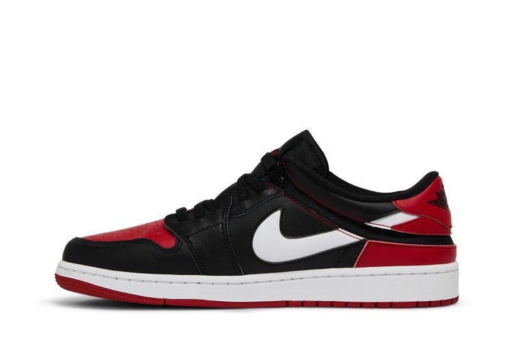 Men's Sneakers Jordan 1 Low FlyEase Black White Gym Red Black/White/Gym Red