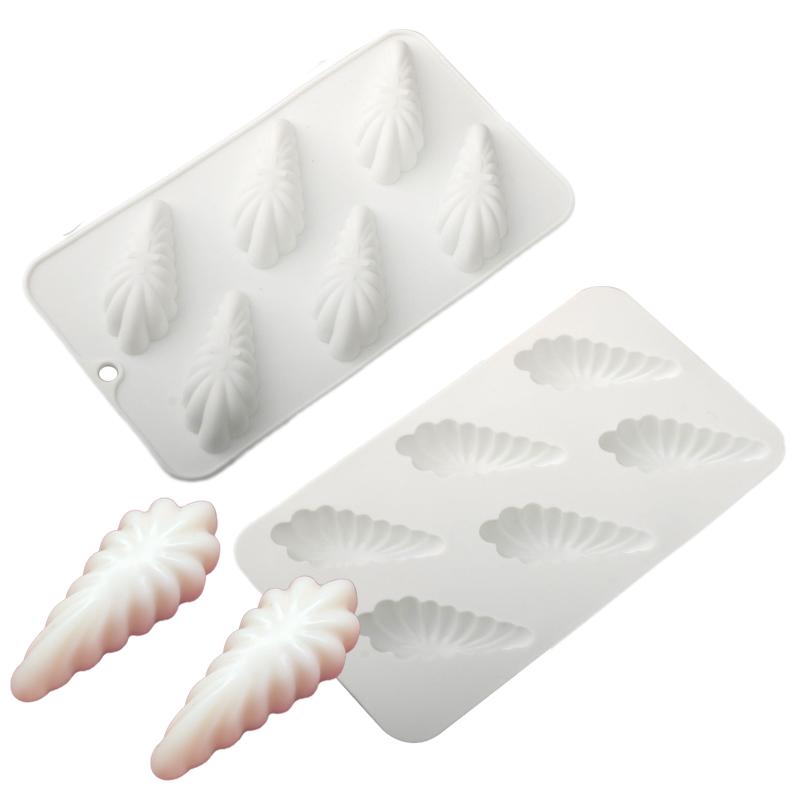 6 или 8 ячеек 3D Shell Design Формы для пудинга, мусса, десерта Мадлен, шоколада, силиконовые формы для украшения торта Инструменты