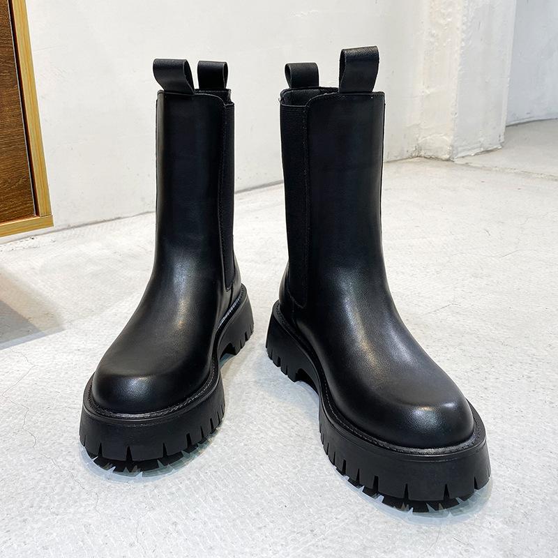 Прямые поставки Martin Boots Осенние дышащие мужские кожаные туфли средней и высокой высоты Ботинки Tooling Boots Корейская версия Британский стиль Короткие ботинки 9612-T