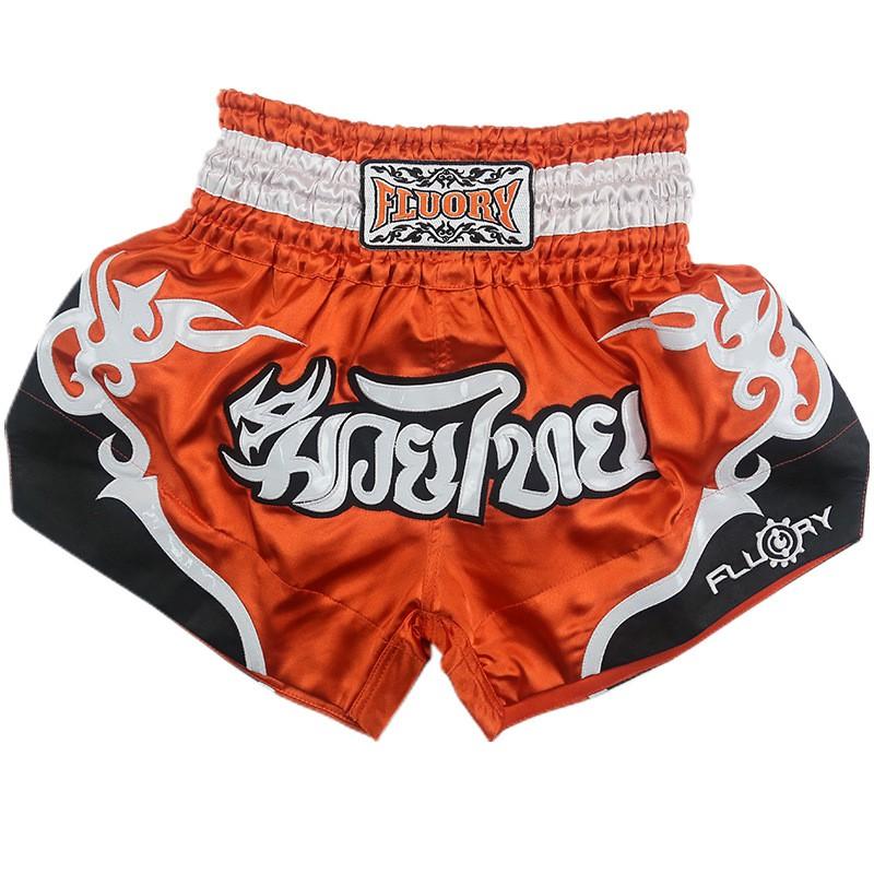 Men Women Boxing Shorts MMA Training Fighting Gear Lightweight Satin Martial Arts Uniform