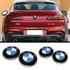 BERV3 2Pcs 82mm 74mm Car Front Bonnet Logo Rear Trunk Cover Badge Emblem for BMW E46 E39 E60 E90 E30 X1 X2 X3 X4 X5 X6 X7 M3 M4 M5