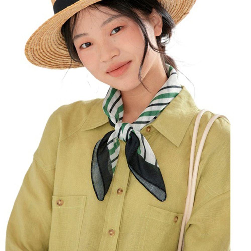 Bandanas Scarf Accessories Hair Band Square Scarf Flower Silk Scarf Female Printed Scarf