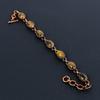Tiger's Eye Gemstone Handmade Copper Wire Wrap Jewelry Wonderful Adjustable Bracelet For Love