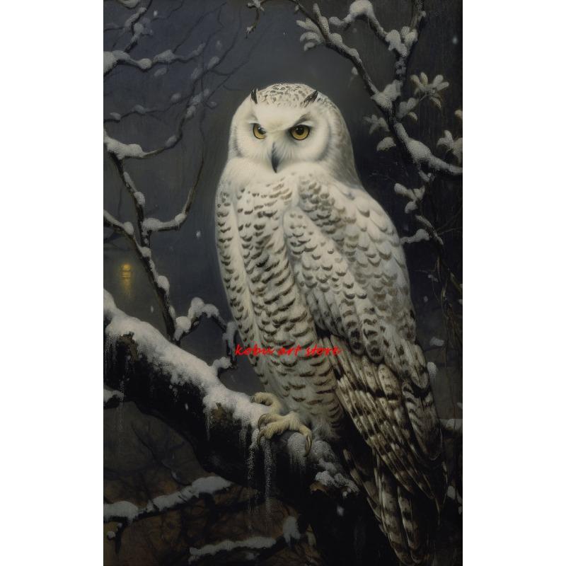 Совы Винтажный Постер Холст Картина Темный Ретро Птица Сова Принт Настенное Искусство Картинки Уютный Фермерский Дом Галерейная Комната Настенное Украшение