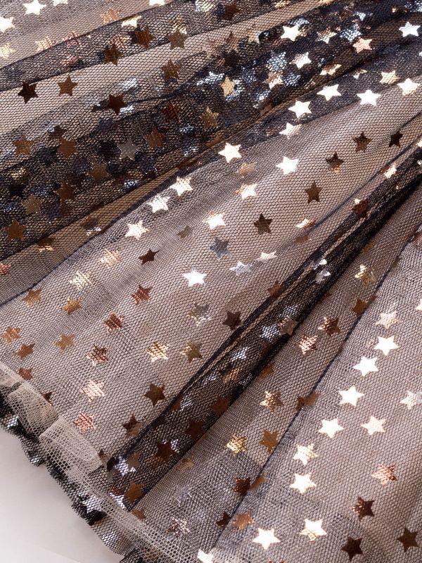 2024 Spring/Summer Girls' Sequin Mesh Princess Dress - Korean-Style Elegant Puffy Skirt