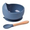 Supply Suctive Bamboo Spoon Toddler Bowl Children Dishes Silicone Dinnerware Food Grade Silicone