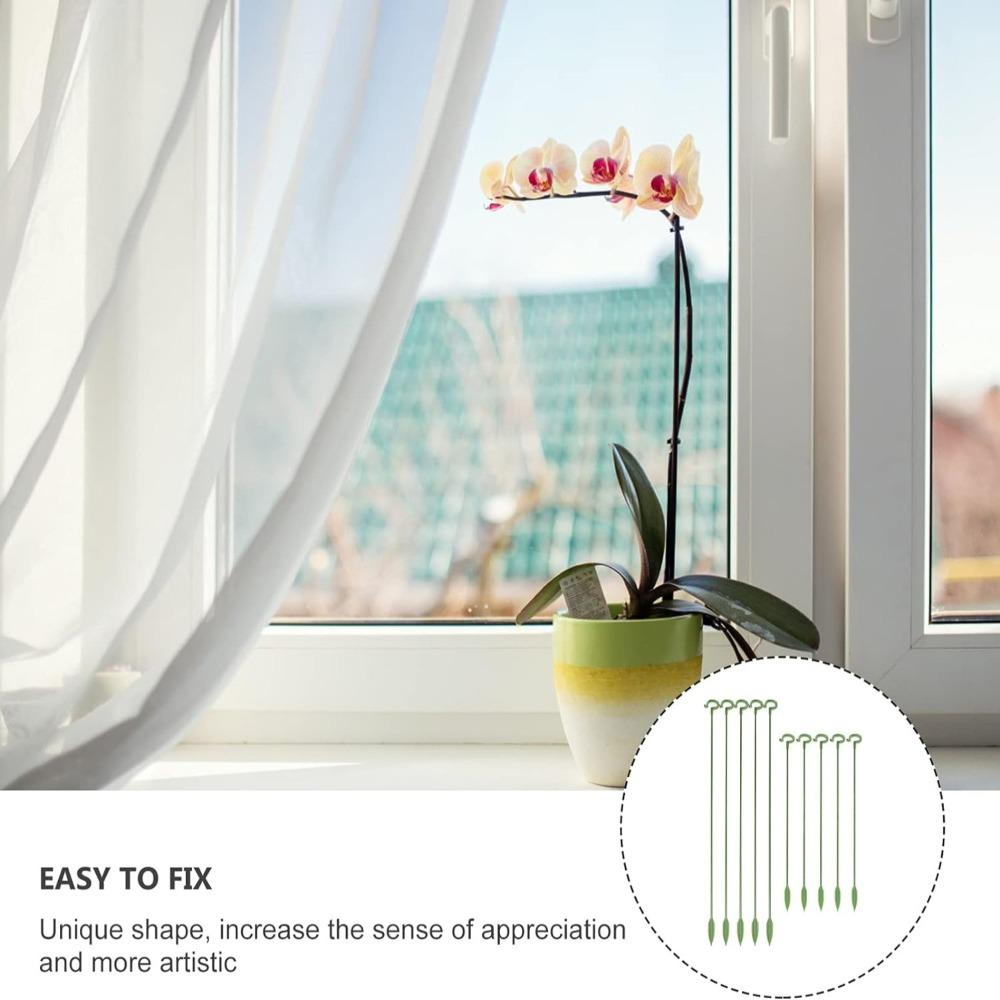10PCS Reusable Butterflies Orchid Potted Fixing Rods Flower Holder Pole For Indoor Outdoor