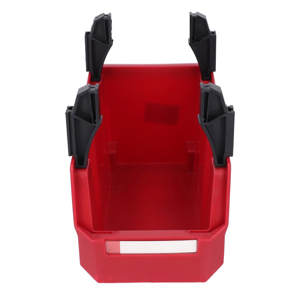 Parts Storage Bin Thickened PP Large Opening Tool Organizer Back Hanging Container for Garage Workshop 276x139x128mm Red