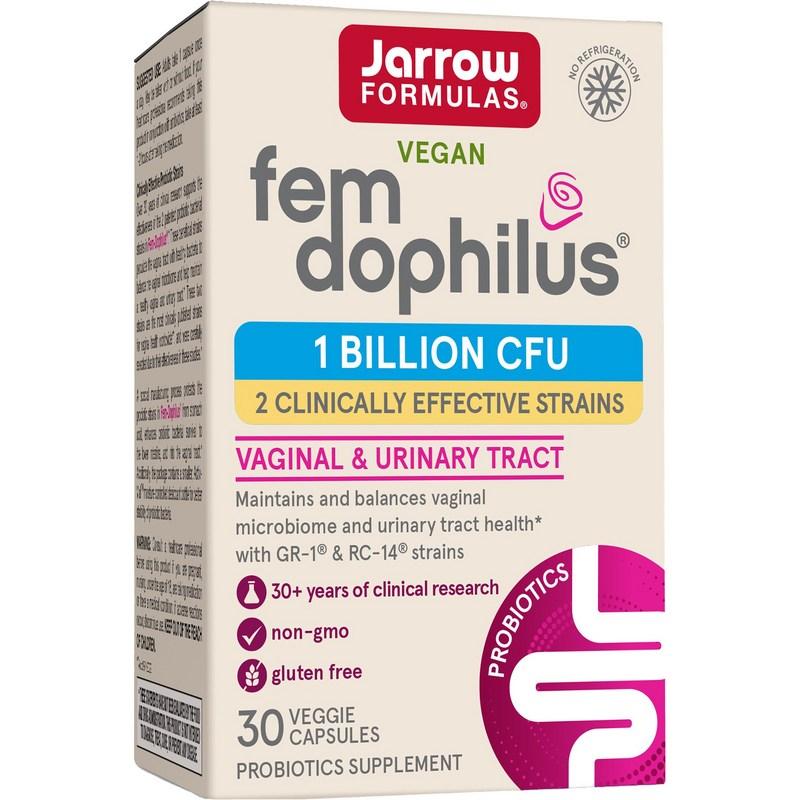 Jarrow Women Fem-Dophilus Lactobacillus 1 миллиард вегетарианских капсул, 30 таблеток, 1 шт.