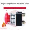 Momentary Control LA2 Push Button Switch 30mm Mounting Hole Self-Resetting Opening Mushroom Head Push Button 5A 250VAC Red Green
