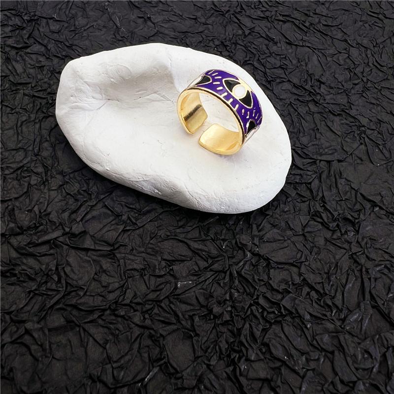 Дизайнерское металлическое кольцо на палец с изображением злых глаз для женщин и мужчин, винтажные уличные украшения в стиле панк, эффектные открытые кольца, эстетический подарок