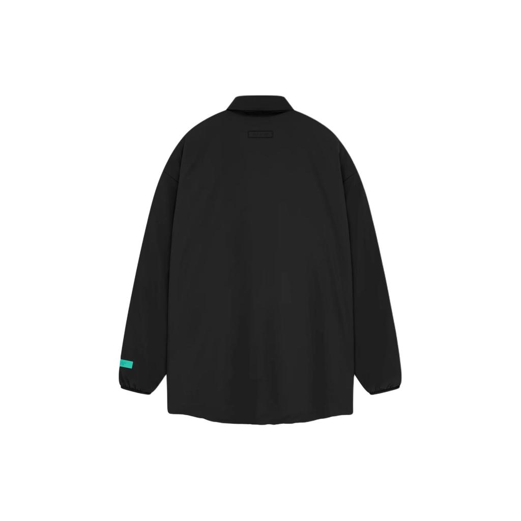 Fear of God Куртка-рубашка Essentials из нейона с наполнителем темно-черная мужская верхняя одежда 202SP244494F