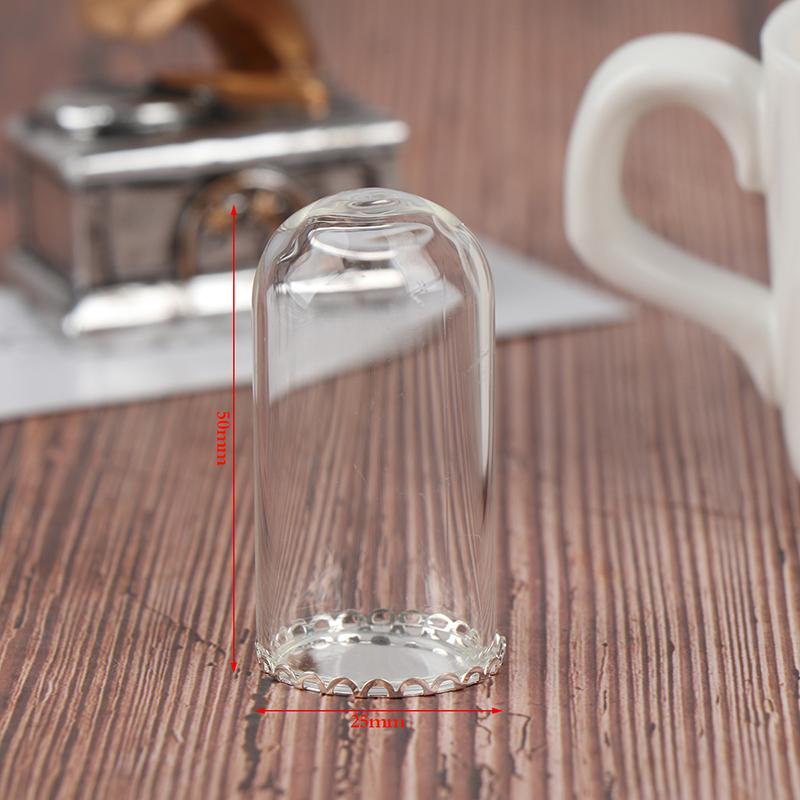 Стеклянный колпак для кукольного домика 25 мм со стеклянной бутылкой с подвеской в ​​базовых стеклянных флаконах