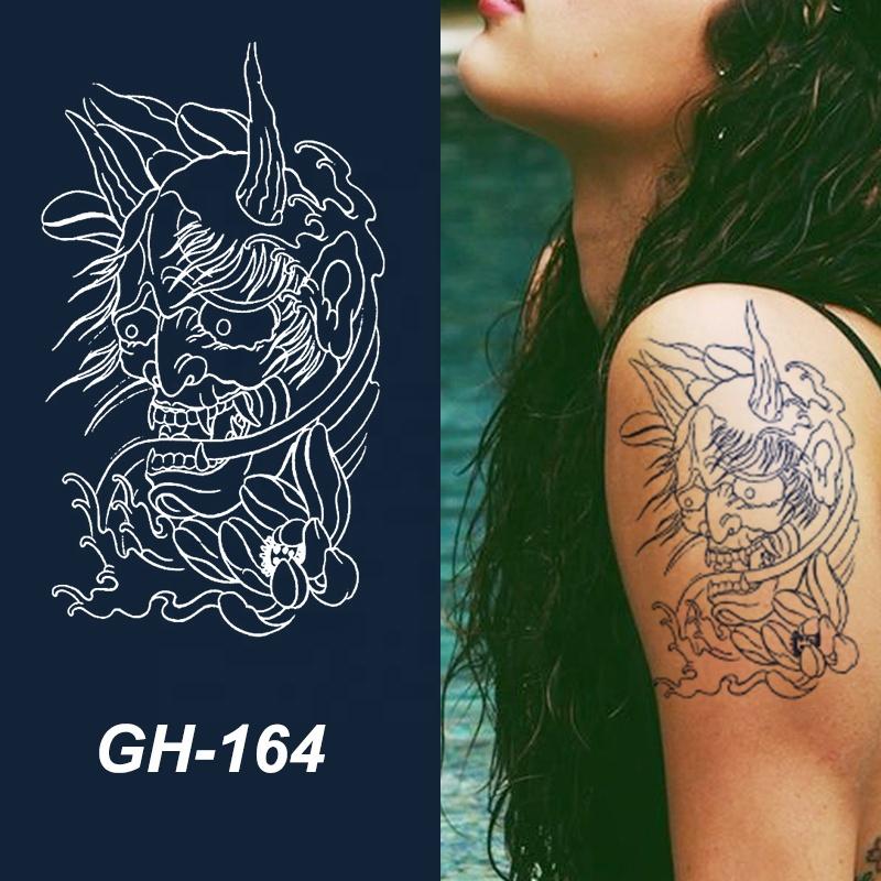 GH Hot Sale Waterproof Long Lasting Temporary Tattoos Stencil Body Art Arm Chest Leg Shoulder Tattoo Stickers for Girl Men Women