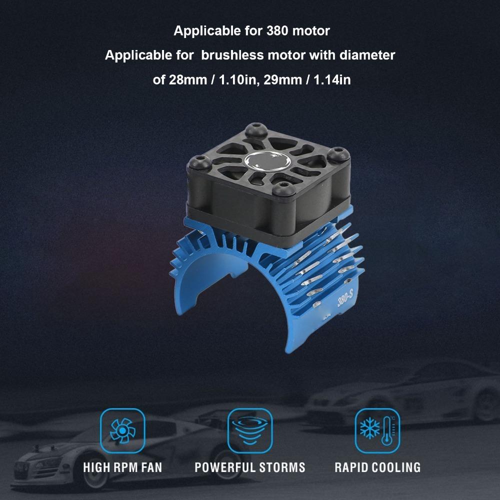 8.4V RC Fan Heatsink Aluminum Alloy Brushless Motor Fan Heatsink RC Radiator Fan Off-Road Racing