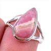 Натуральный родохрозит драгоценный камень 925 цельное серебро ювелирное кольцо S.7 P7j02
