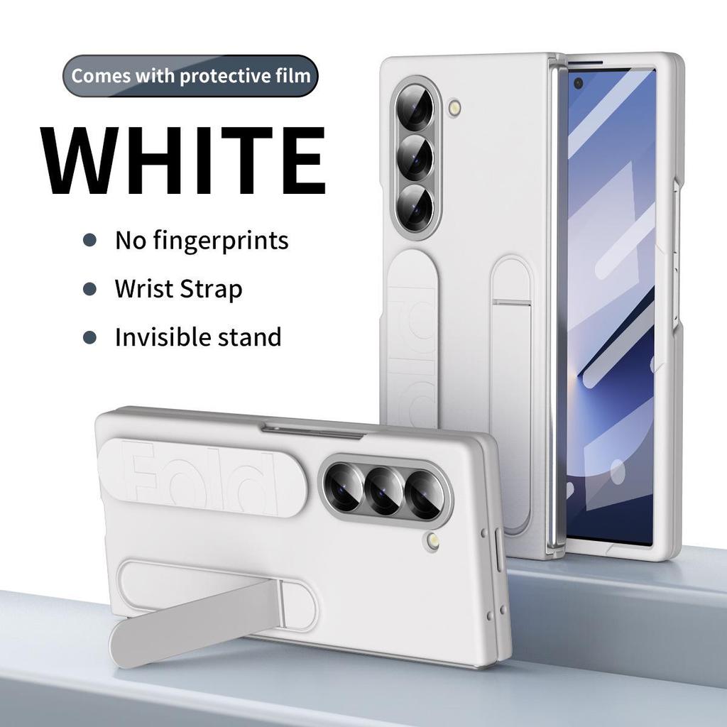 Чехол для Samsung Z Fold 7/6: Официальный стиль со встроенной подставкой, ремешком и защитой для Fold 5/4