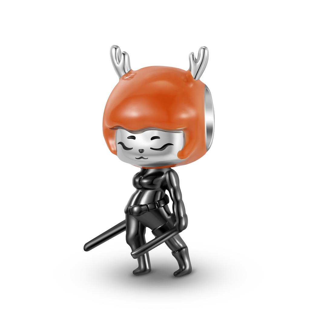 Герой Щит Воин Мультфильм Шарм Бусины Оригинал Стерлингового Серебра 925 Эмаль Бусина Подходит Для Женщин Ювелирные Изделия Браслеты DIY Мода