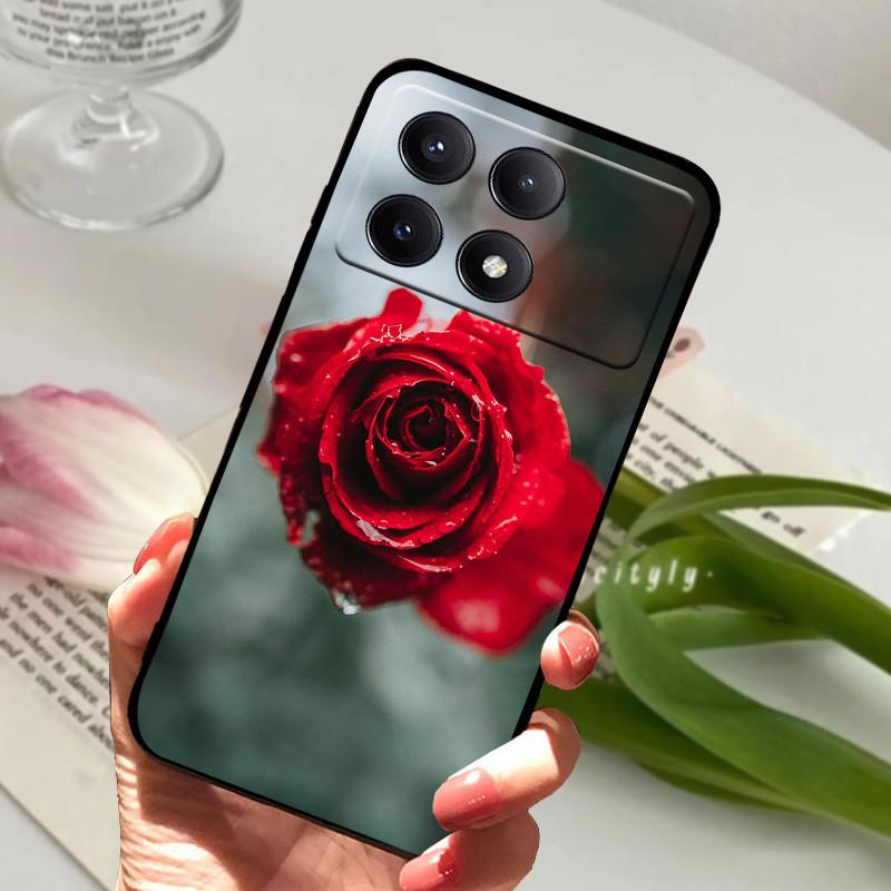 Чехол для POCO X6 Pro 5G Чехол POCOX6 Ударопрочный Мягкий ТПУ Силиконовый Чехол для Телефона Для Xiaomi POCO X6 Pro 5G Capa Мультяшный Матовый Бампер