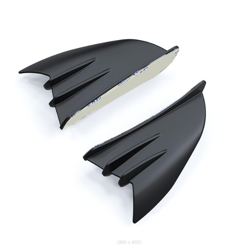 Pair Matte Black Motorcycle Winglet Fairing Racing Aerodynamic Spoiler Wing Kit