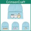 Usagi Chiikawa Round Top Dopamine Print Knit Hat For Animation Enthusiasts