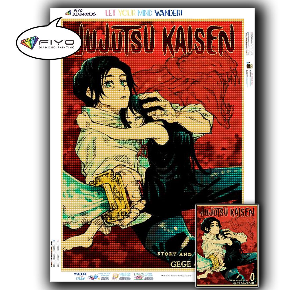 5D DIY Алмазная вышивка Аниме Дзюдзюцу Кайсен Картина Стразы Алмазная живопись Бумага Винтаж Плакат Алмазная мозаика Рукоделие Домашний декор