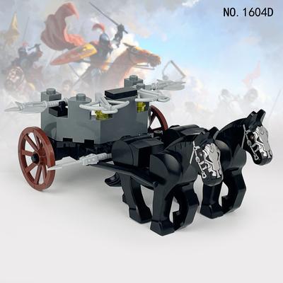 1604D Строительные блоки «Черный боевой конь» для детей