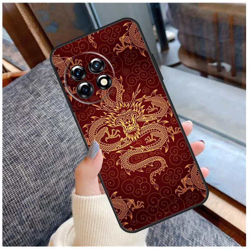 Японский чехол DRAGON TATTOO для OnePlus 13 15 13R 13T 12 12R 11 9 10 Pro 10T 8T Nord 5 CE 2 3 4 Lite N20 N30 Coque