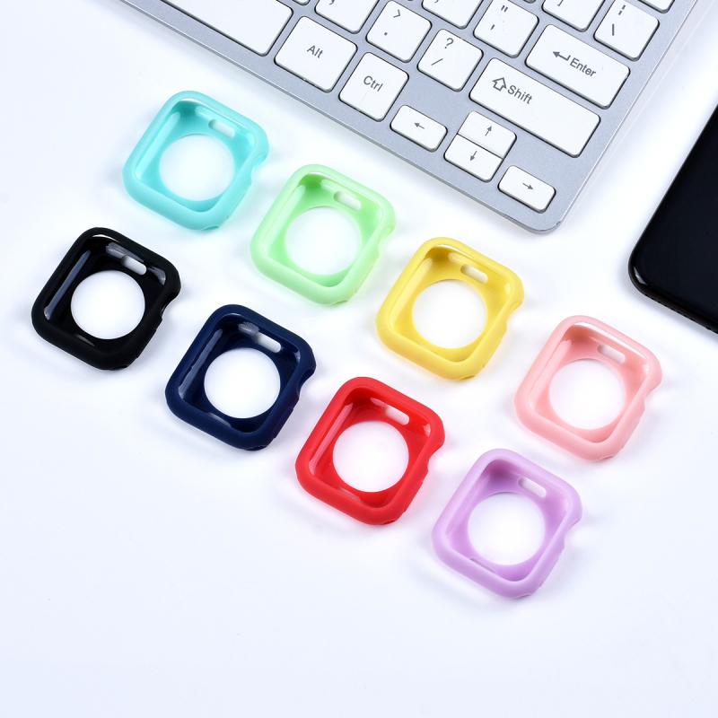 Мягкий силиконовый чехол Candy для Apple Watch 8, 7, 6 Se, 5, 4, 8, ультра, 45 мм, 42 мм, 38 мм, защитный чехол серии Iwatch, бампер 44 мм, 40 мм, 41 мм