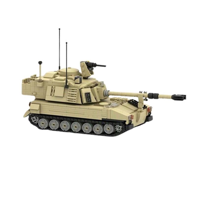 1:35 масштаб военный строительный блок M109 гусеничная мобильная артиллерийская установка кирпичная сборка модель коллекция дисплей головоломка детские игрушки подарки