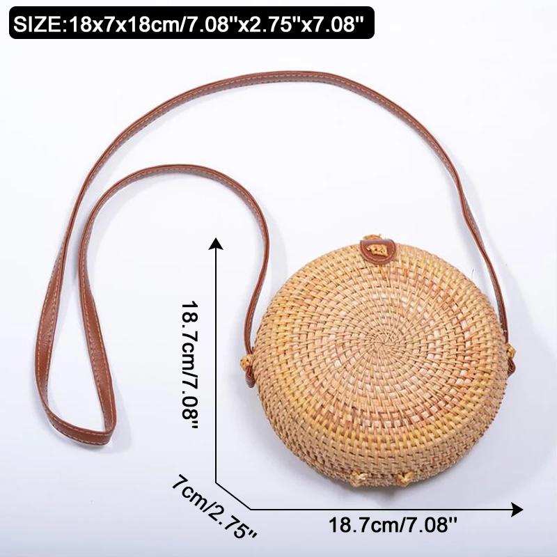 Square Round Mulit Style Straw Bag Handbags Women Summer Rattan Bag Handmade Woven Beach Circle Bohemia Handbag New Fashion