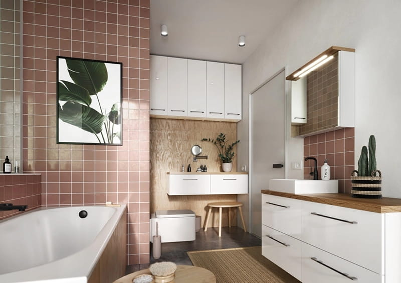 Bathroom Worktop , Oak Craft Laminated Particle Board