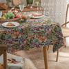 Скатерть в стиле масляной живописи, конопляная ткань, американский ретро, романтическая скатерть для журнального столика, пасторальная, высококачественная жаккардовая накидка