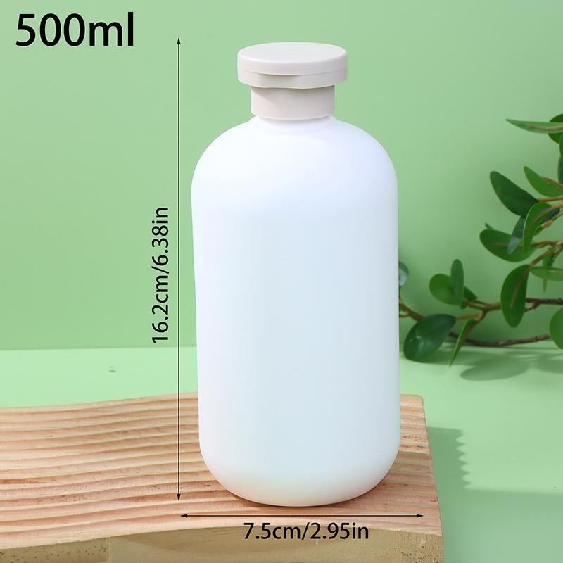 White Plastic Travel Shampoo Squeeze Bottles Refillable Containers with Flip Cap for Lotion Cream Shower Gel Foam Pump Bottles