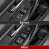 4Pcs/Set Car Interior Window Lift Switch Cover Trim Sticker for BMW 3 Series F30 Gran Turismo F34 Carbon Fiber Look Decoration